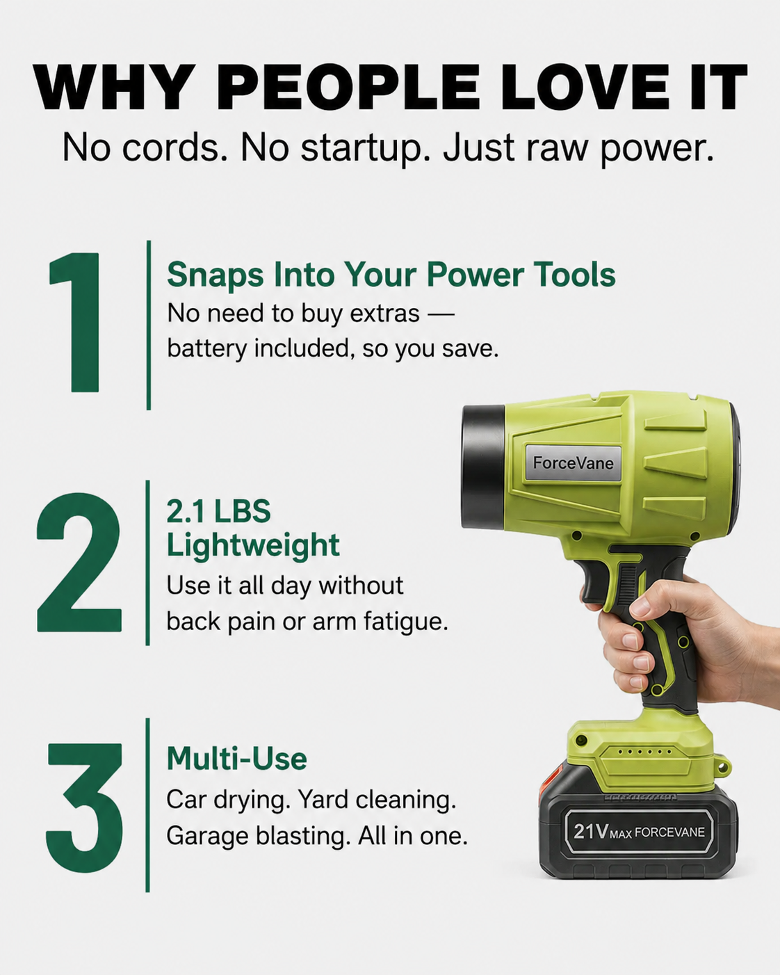 ForceVane Cordless Turbo Blower