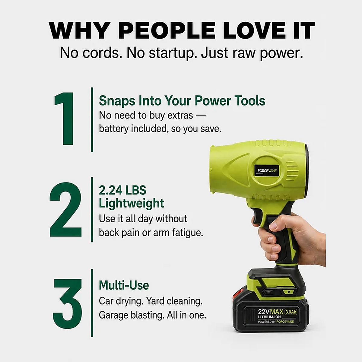 ForceVane Cordless Turbo Blower